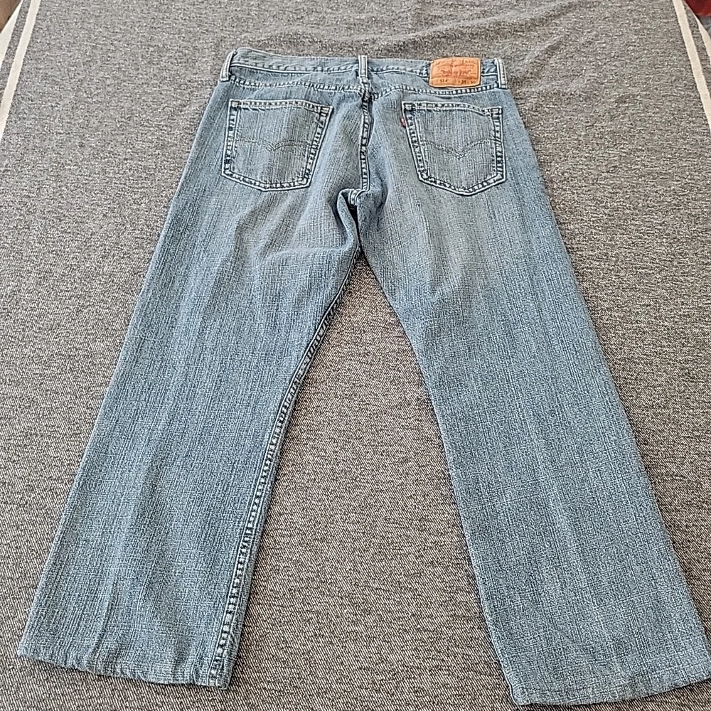 Levis 514 Jeans Men's 35x30 (35x26) Blue Classic Straight‎ Leg Light Wash Denim